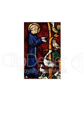 Der heilige Franziskus spricht mit den Vögeln