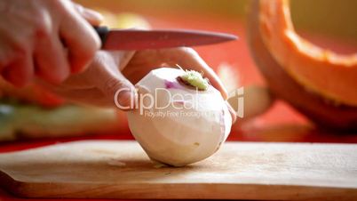 cutting turnip