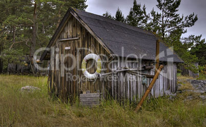 Fishing cabin.