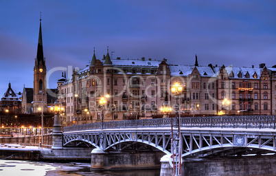 Bridge in winter,