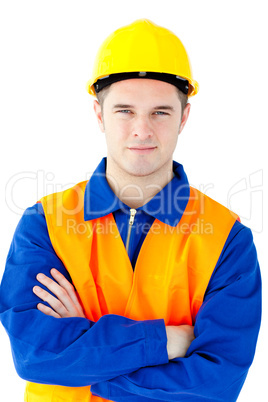 Confident young worker smiling at the camera