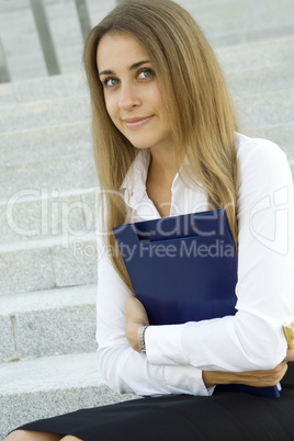 Business woman smiling