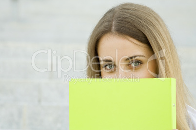 Businesswoman with a folder