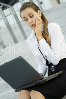 Business woman with laptop