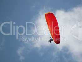 Red paraglider