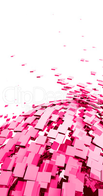 Fliegende Würfel Pink