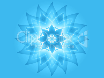 Blüten Mandala Blau