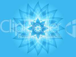 Blüten Mandala Blau