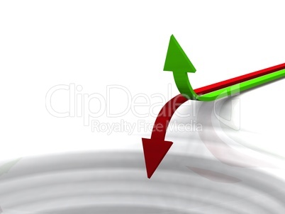 Gewinn und Verlust Konzept - Grün Rot 04