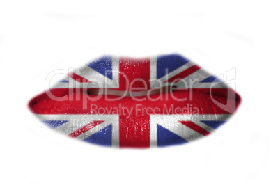 mouth with flag