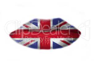 mouth with flag
