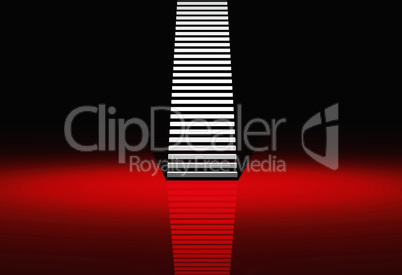 Die VIP - Treppe auf Rotem Teppich