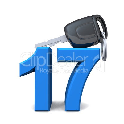 Führerschein mit 17 - Blau