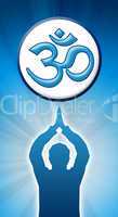 Aum Prayer Blau