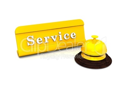Service Concept - Gold on White