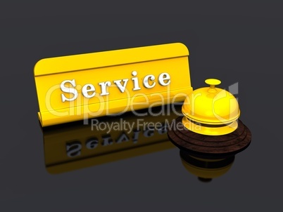Service Concept - Gold on Black