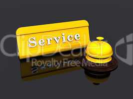 Service Concept - Gold on Black