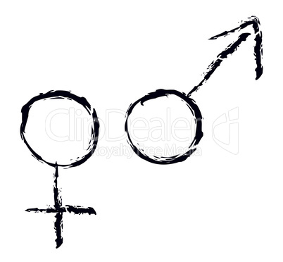 Kreide - Männlich / Weiblich Symbole