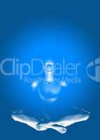 Water Meditation - blue cyan