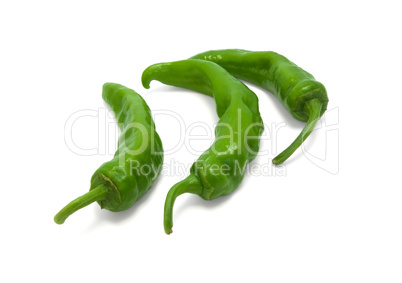 Three green peppers