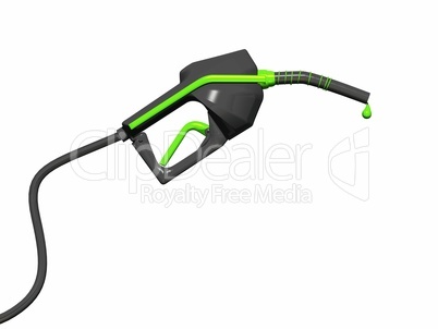 3D Zapfpistole freigestellt - Grün Schwarz