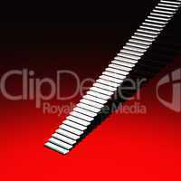 White Modern Stairs - Red Background - 30