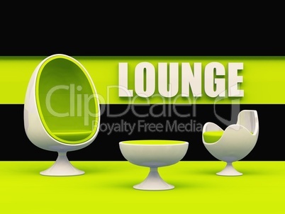 Lounge eggchair grün