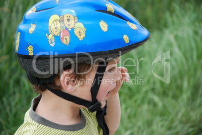 Portrait mit Fahrradhelm