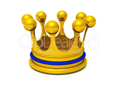 Crown gold blue