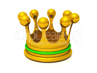 Crown gold green