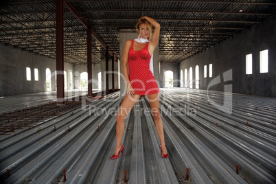 Sexy Blonde in a Partially Completed Building (1)