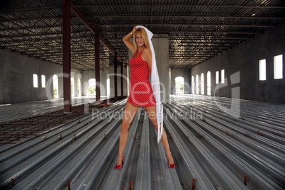 Sexy Blonde in a Partially Completed Building (2)