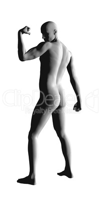 white black - strong naked man