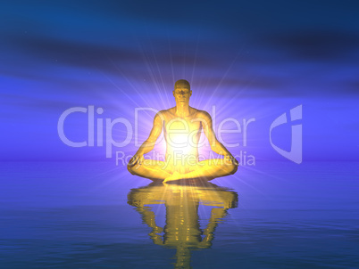 Wasser Meditation - Gold Blau