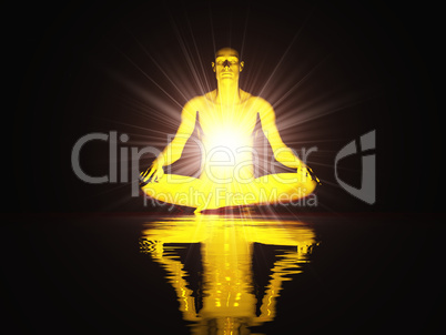 Wasser Meditation - Gold Schwarz