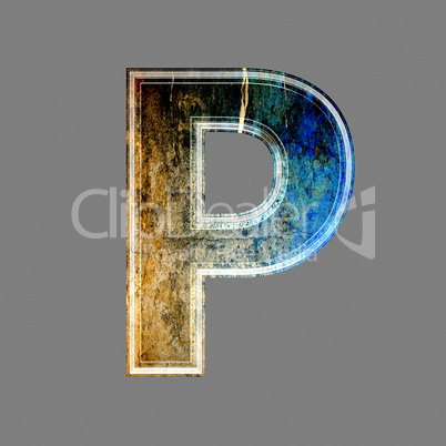 grunge 3d  letter