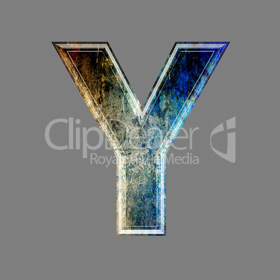 grunge 3d  letter