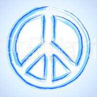 Aquarell - Peace Zeichen -