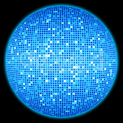 Abstrakt - Discokugel Blau