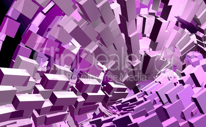 3D Pink Future Background