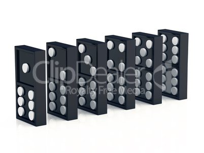 Dominosteine 1 - 2 - 3 - 4 - 5 - 6