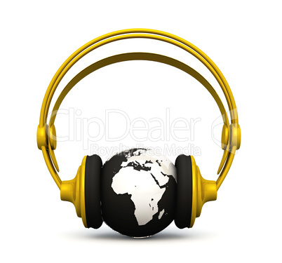 3D - Music 4 the World - gold silver