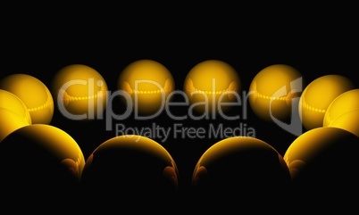 3D - Golden Balls Reflexion - Background 02