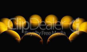 3D - Golden Balls Reflexion - Background 02