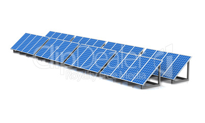 3D - Solar Energy Panels - isolated