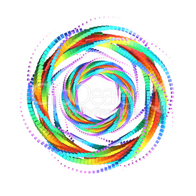 3D Rainbow Mandala