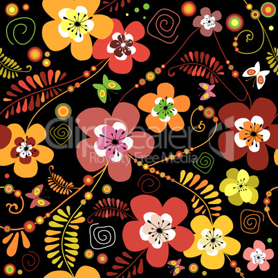 Floral Seamless Background (vector)