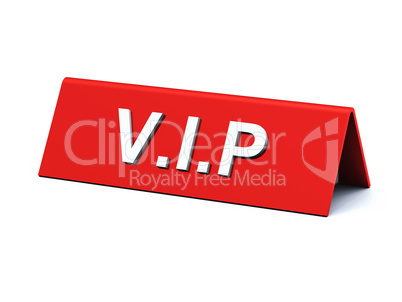 VIP Schild rot