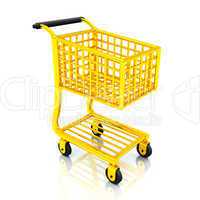 Gold Shopping Cart - Einkaufswagen gold