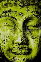 Buddha Kopf Mosaik - Grün